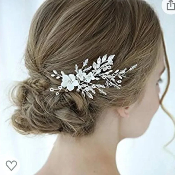 Stunning Pearl Barrette Flower Crystal - Picture 7 of 12